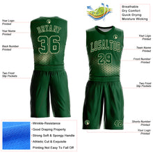 Load image into Gallery viewer, Custom Green Cream Round Neck Sublimation Basketball Suit Jersey
