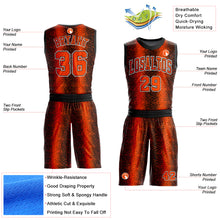 Load image into Gallery viewer, Custom Black Orange-White Animal Fur Print Round Neck Sublimation Basketball Suit Jersey
