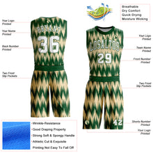 Load image into Gallery viewer, Custom Green White-Cream Round Neck Sublimation Basketball Suit Jersey
