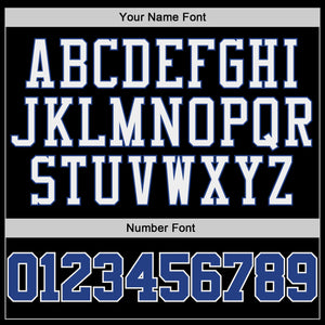 Custom Black Royal-White Authentic Throwback Basketball Jersey