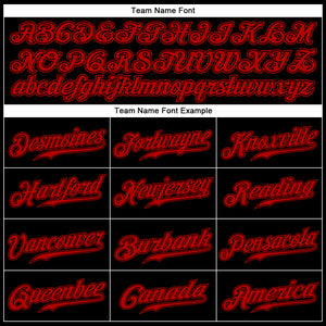 Custom Black Red Authentic Baseball Jersey