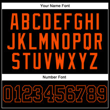 Load image into Gallery viewer, Custom Black Black-Orange Authentic Baseball Jersey
