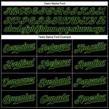 Load image into Gallery viewer, Custom Black Black-Neon Green Authentic Baseball Jersey
