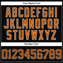 Load image into Gallery viewer, Custom Black Texas Orange-White Authentic Baseball Jersey
