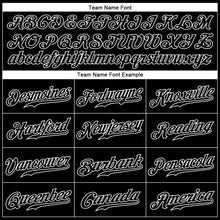 Load image into Gallery viewer, Custom Black White Pinstripe Black-White Authentic Baseball Jersey
