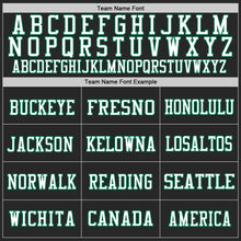 Load image into Gallery viewer, Custom Black White-Kelly Green Mesh Authentic Throwback Football Jersey
