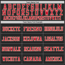 Load image into Gallery viewer, Custom Black Red-Cream Mesh Authentic Throwback Football Jersey
