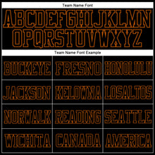 Load image into Gallery viewer, Custom Black Black-Texas Orange Mesh Authentic Football Jersey
