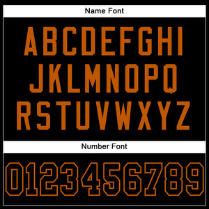 Custom Black Black-Texas Orange Mesh Authentic Football Jersey