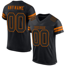 Load image into Gallery viewer, Custom Black Black-Texas Orange Mesh Authentic Football Jersey
