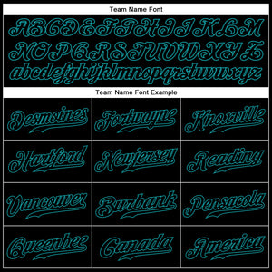 Custom Black Black-Teal Authentic Sleeveless Baseball Jersey