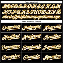 Load image into Gallery viewer, Custom Black White-Gold Authentic Sleeveless Baseball Jersey
