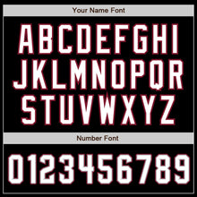 Load image into Gallery viewer, Custom Black White-Crimson Authentic Baseball Jersey
