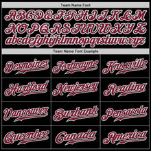Load image into Gallery viewer, Custom Black White-Crimson Authentic Baseball Jersey
