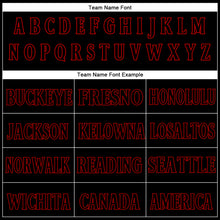 Load image into Gallery viewer, Custom Black Black-Red Authentic Baseball Jersey
