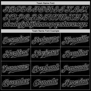 Custom Black Gray Pinstripe Black-Gray Authentic Baseball Jersey