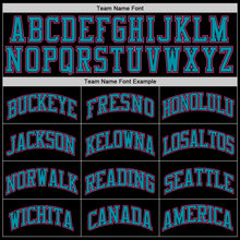 Load image into Gallery viewer, Custom Black Pink-Teal Authentic Throwback Basketball Jersey
