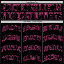 Load image into Gallery viewer, Custom Black Black-Pink Authentic Throwback Basketball Jersey
