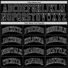 Load image into Gallery viewer, Custom Black Black-White Authentic Throwback Basketball Jersey
