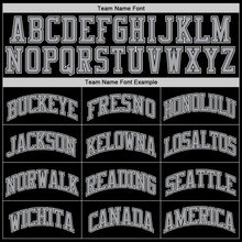 Load image into Gallery viewer, Custom Black Gray-White Authentic Throwback Basketball Jersey
