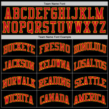 Load image into Gallery viewer, Custom Black Red-Gold Authentic Throwback Basketball Jersey

