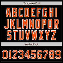 Load image into Gallery viewer, Custom Black Orange-White Authentic Baseball Jersey
