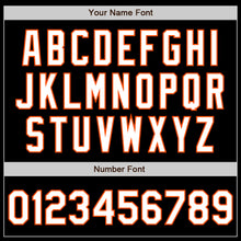 Load image into Gallery viewer, Custom Black White-Orange Authentic Baseball Jersey
