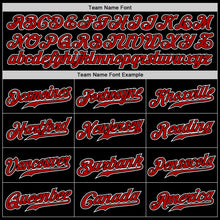 Load image into Gallery viewer, Custom Black Red-White Authentic Baseball Jersey
