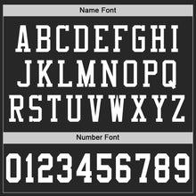 Load image into Gallery viewer, Custom Black White Mesh Authentic Football Jersey
