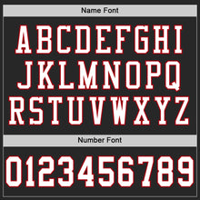 Load image into Gallery viewer, Custom Black White-Red Mesh Authentic Football Jersey
