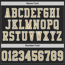 Load image into Gallery viewer, Custom Black Vegas Gold-White Mesh Authentic Football Jersey
