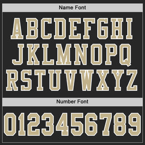 Custom Black Vegas Gold-White Mesh Authentic Football Jersey