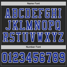 Load image into Gallery viewer, Custom Black Royal-White Mesh Authentic Football Jersey
