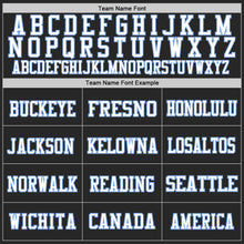 Load image into Gallery viewer, Custom Black White-Light Blue Mesh Authentic Football Jersey
