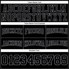 Load image into Gallery viewer, Custom Stitched Black Black-Gray Football Pullover Sweatshirt Hoodie
