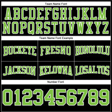 Load image into Gallery viewer, Custom Stitched Black Neon Green-White Football Pullover Sweatshirt Hoodie
