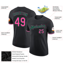 Load image into Gallery viewer, Custom Black Pink-Kelly Green Performance T-Shirt
