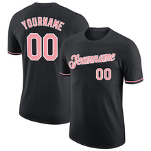 Load image into Gallery viewer, Custom Black Medium Pink-White Performance T-Shirt
