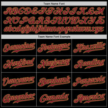 Load image into Gallery viewer, Custom Black Old Gold Pinstripe Crimson-Old Gold Authentic Baseball Jersey
