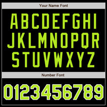 Load image into Gallery viewer, Custom Black Neon Green-White Authentic Baseball Jersey
