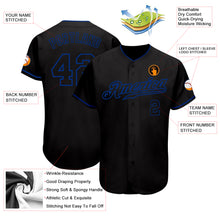 Load image into Gallery viewer, Custom Black Black-Royal Authentic Baseball Jersey
