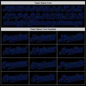 Custom Black Black-Royal Authentic Baseball Jersey