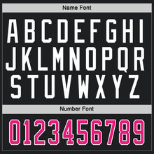 Load image into Gallery viewer, Custom Black Hot Pink-White Hockey Jersey

