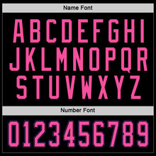 Load image into Gallery viewer, Custom Black Pink-Purple Hockey Jersey
