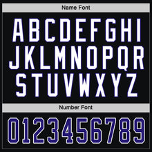 Load image into Gallery viewer, Custom Black Dark Purple-White Hockey Jersey
