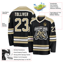 Load image into Gallery viewer, Custom Black Vegas Gold-White Hockey Jersey
