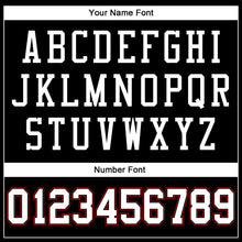 Load image into Gallery viewer, Custom Black White-Red Authentic Throwback Basketball Jersey

