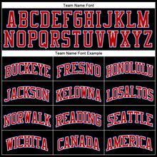 Load image into Gallery viewer, Custom Black Red-Royal Authentic Throwback Basketball Jersey

