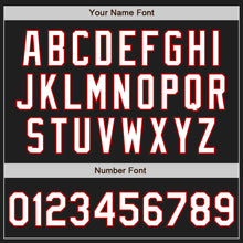 Load image into Gallery viewer, Custom Black White-Red Authentic Baseball Jersey
