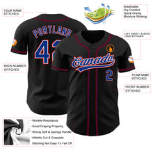 Load image into Gallery viewer, Custom Black Royal-Red Authentic Baseball Jersey
